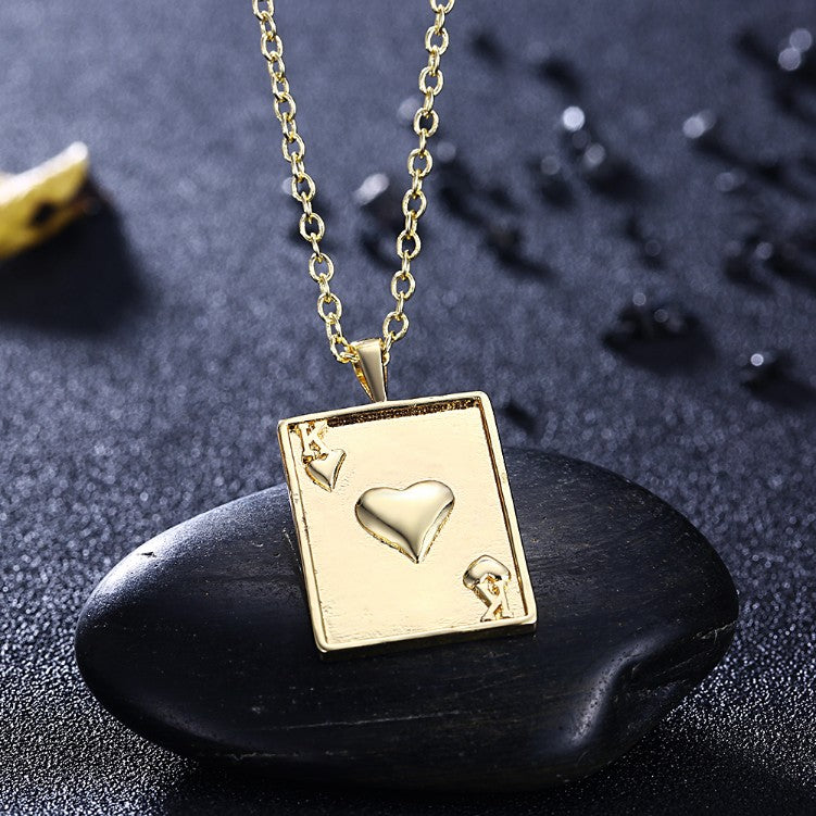 Cards Of Hearts Necklace in 18K Gold Plated, Gold Collection, Necklace, Gold, Golden NYC Jewelry, Golden NYC Jewelry jewelryjewelry deals, swarovski crystal jewelry, groupon jewelry,, jewelry for mom,
