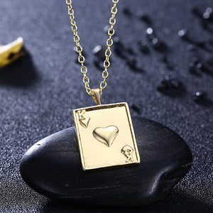 Cards Of Hearts Necklace in 18K Gold Plated, Gold Collection, Necklace, Gold, Golden NYC Jewelry, Golden NYC Jewelry  jewelryjewelry deals, swarovski crystal jewelry, groupon jewelry,, jewelry for mom,