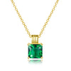 Swarovski Crystal Emerald Sqaure Necklace in 18K Gold Plated - Golden NYC Jewelry www.goldennycjewelry.com fashion jewelry for women