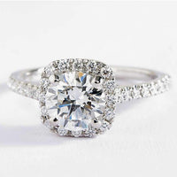 18K White Gold Plated Swarovski Crystal Halo Ring - 3 Colors Available, , Golden NYC Jewelry, Golden NYC Jewelry jewelryjewelry deals, swarovski crystal jewelry, groupon jewelry,, jewelry for mom,
