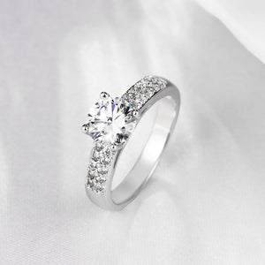 Austrian Elements Duo 14K White Gold Ring