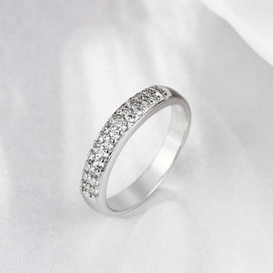 Austrian Elements Duo 14K White Gold Ring