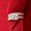 Austrian Elements Duo 14K White Gold Ring