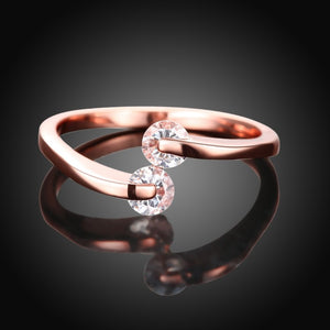 Together Forever Swarovski Crystal Ring Set in Rose Gold - Golden NYC Jewelry www.goldennycjewelry.com fashion jewelry for women
