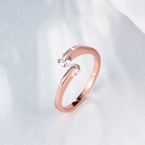 Together Forever Swarovski Crystal Ring Set in Rose Gold - Golden NYC Jewelry www.goldennycjewelry.com fashion jewelry for women