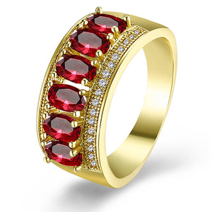 Ruby Multi Gem Micro-Pav'e Gold Cocktail Ring - Golden NYC Jewelry Pandora Jewelry goldennycjewelry.com wholesale jewelry