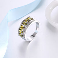 Multi Emerald Radiant Cut White Gold Ring, , Golden NYC Jewelry, Golden NYC Jewelry fashion jewelry, cheap jewelry, jewelry for mom, 