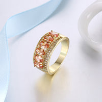 Orange Citrine Radiant Cut Gold Ring, , Golden NYC Jewelry, Golden NYC Jewelry fashion jewelry, cheap jewelry, jewelry for mom, 