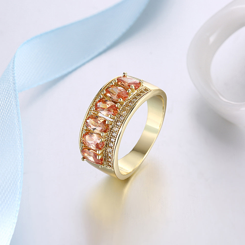 Orange Citrine Radiant Cut Gold Ring, , Golden NYC Jewelry, Golden NYC Jewelry fashion jewelry, cheap jewelry, jewelry for mom, 