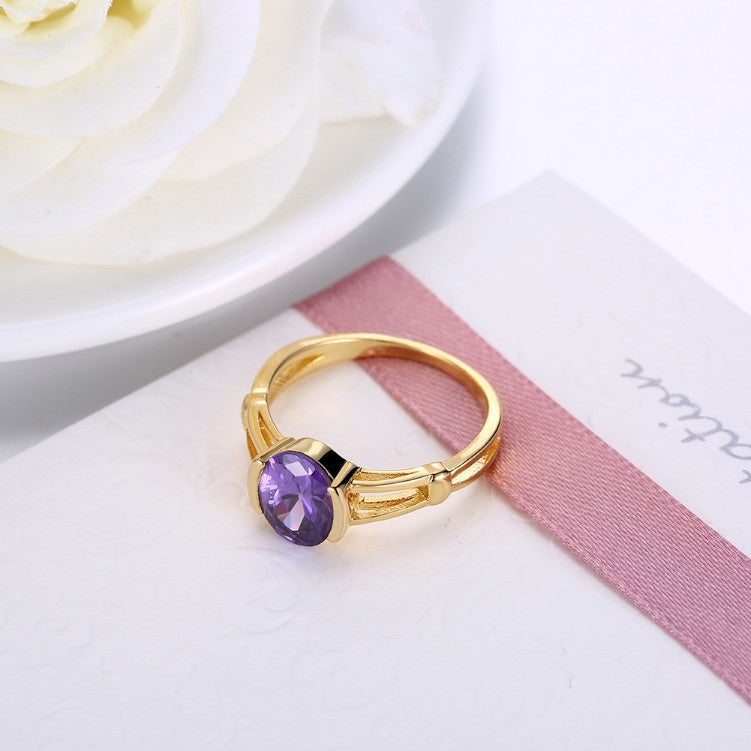 Tanzanite Classic Halo Cut Gold Ring - Golden NYC Jewelry www.goldennycjewelry.com fashion jewelry for women