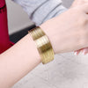 Roman Design Wired Cuff Bangle in 14K Gold
