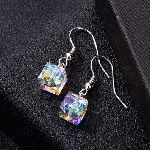 3 Piece Aurora Borilles Set With Crystals in 18K White Gold Plated