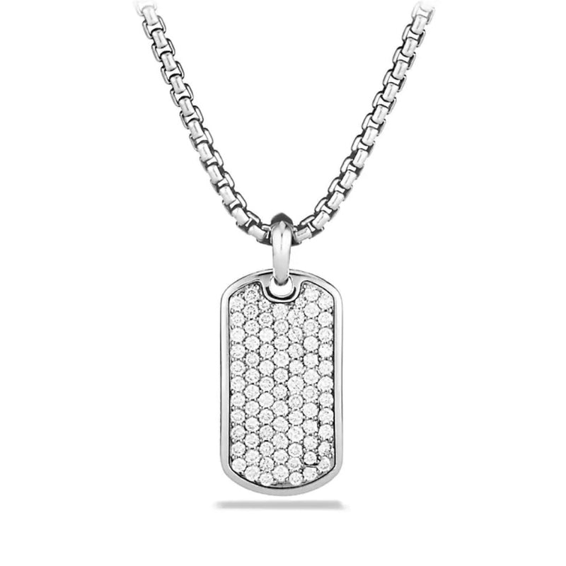 Father's Day! Stainless Steel Micro-Pav'e Crystal Setting Necklace - Five Options, , Golden NYC Jewelry, Golden NYC Jewelry  jewelryjewelry deals, swarovski crystal jewelry, groupon jewelry,, jewelry for mom, 