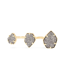 Triple Ice Statement Ring - Golden NYC Jewelry www.goldennycjewelry.com fashion jewelry for women