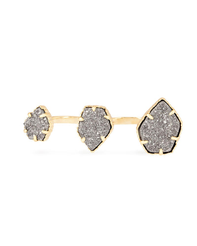 Triple Ice Statement Ring - Golden NYC Jewelry www.goldennycjewelry.com fashion jewelry for women