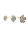 Triple Ice Statement Ring - Golden NYC Jewelry www.goldennycjewelry.com fashion jewelry for women