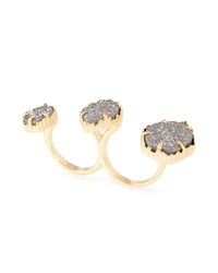 Triple Ice Statement Ring - Golden NYC Jewelry www.goldennycjewelry.com fashion jewelry for women