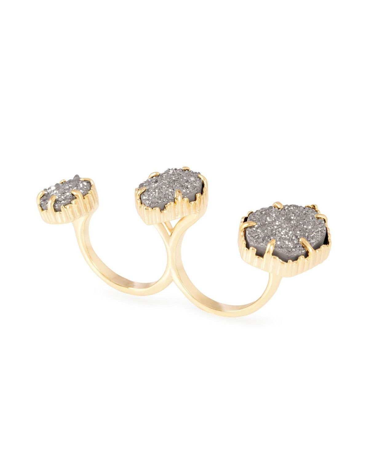 Triple Ice Statement Ring - Golden NYC Jewelry www.goldennycjewelry.com fashion jewelry for women