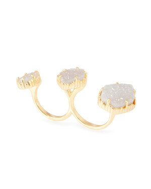 Triple Ice Statement Ring - Golden NYC Jewelry www.goldennycjewelry.com fashion jewelry for women