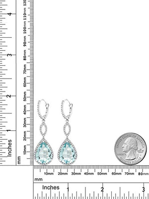 Blue Topaz Pave Teardrop Infinity Drop Embellished with Swarovski Crystals in 18K White Gold Plated, Earring, Golden NYC Jewelry, Golden NYC Jewelry  jewelryjewelry deals, swarovski crystal jewelry, groupon jewelry,, jewelry for mom,
