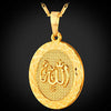 "Allah" God Almight Arabic Script Pendant Medallion Necklace in 18K Gold Plated, Necklace, Golden NYC Jewelry, Golden NYC Jewelry  jewelryjewelry deals, swarovski crystal jewelry, groupon jewelry,, jewelry for mom,