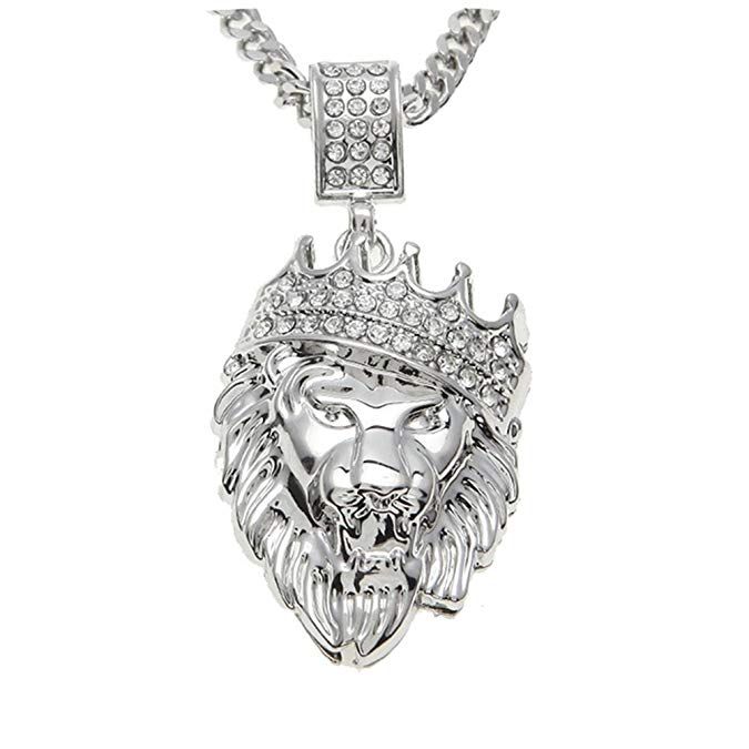 Father's Day! King of the Jungle Iced Out Pendant Necklace in 18K Gold, , Golden NYC Jewelry, Golden NYC Jewelry jewelryjewelry deals, swarovski crystal jewelry, groupon jewelry,, jewelry for mom,