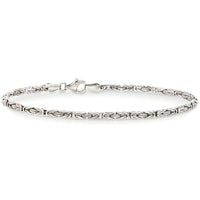 Byzantine Chain Bracelet in 18K White Gold Plated, Bracelet, Golden NYC Jewelry, Golden NYC Jewelry jewelryjewelry deals, swarovski crystal jewelry, groupon jewelry,, jewelry for mom,
