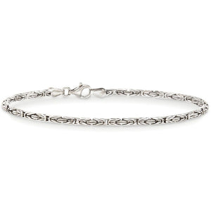 Byzantine Chain Bracelet in 18K White Gold Plated