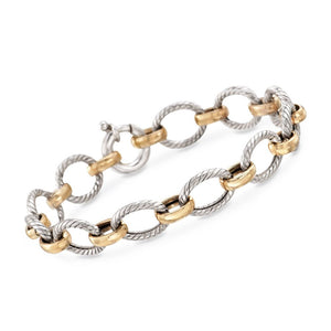 Gold and Silver Links Bracelet in 18K Gold Plated, Bracelet, Golden NYC Jewelry, Golden NYC Jewelry  jewelryjewelry deals, swarovski crystal jewelry, groupon jewelry,, jewelry for mom,