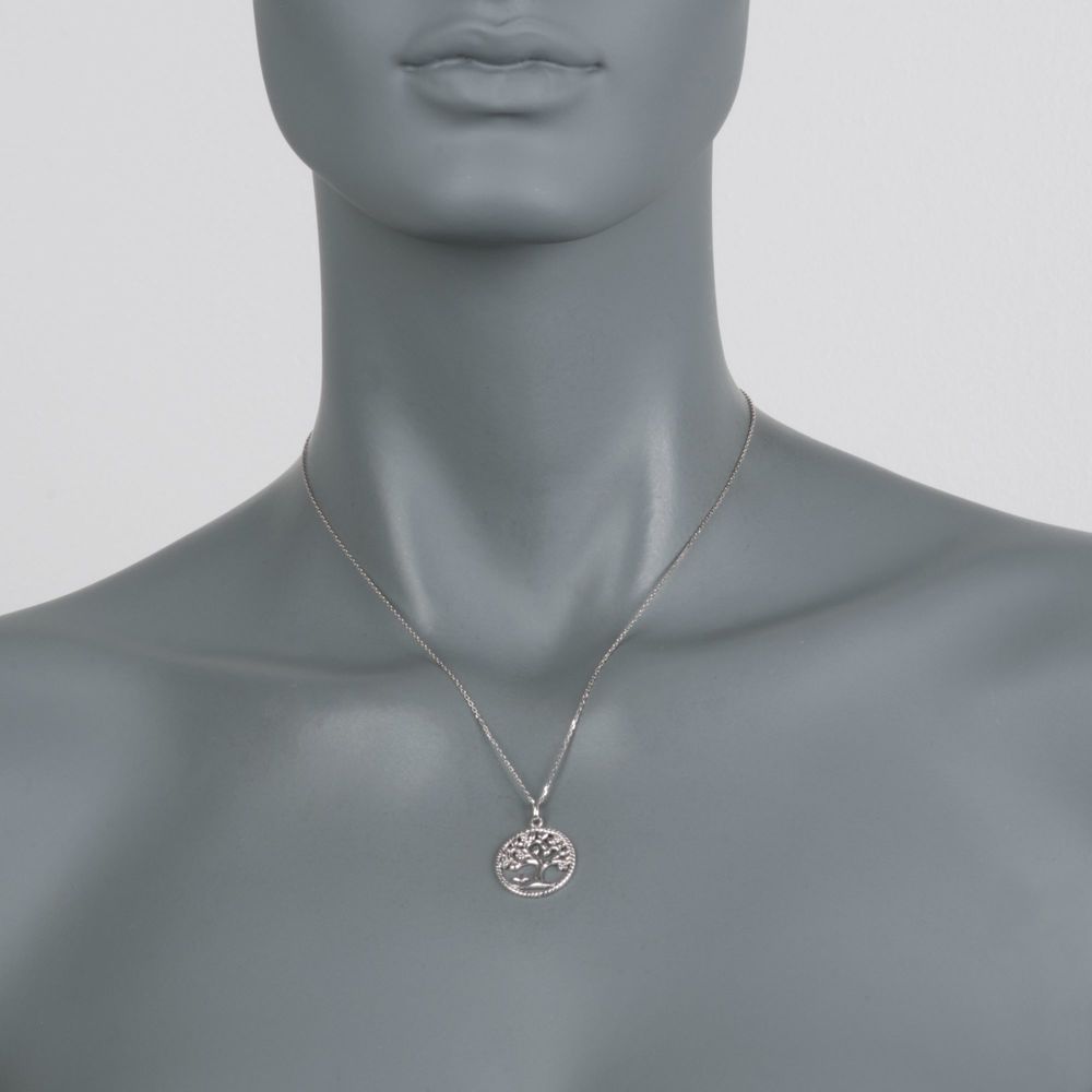 Praying to the Tree of Life Necklace in 18K White Gold Plated