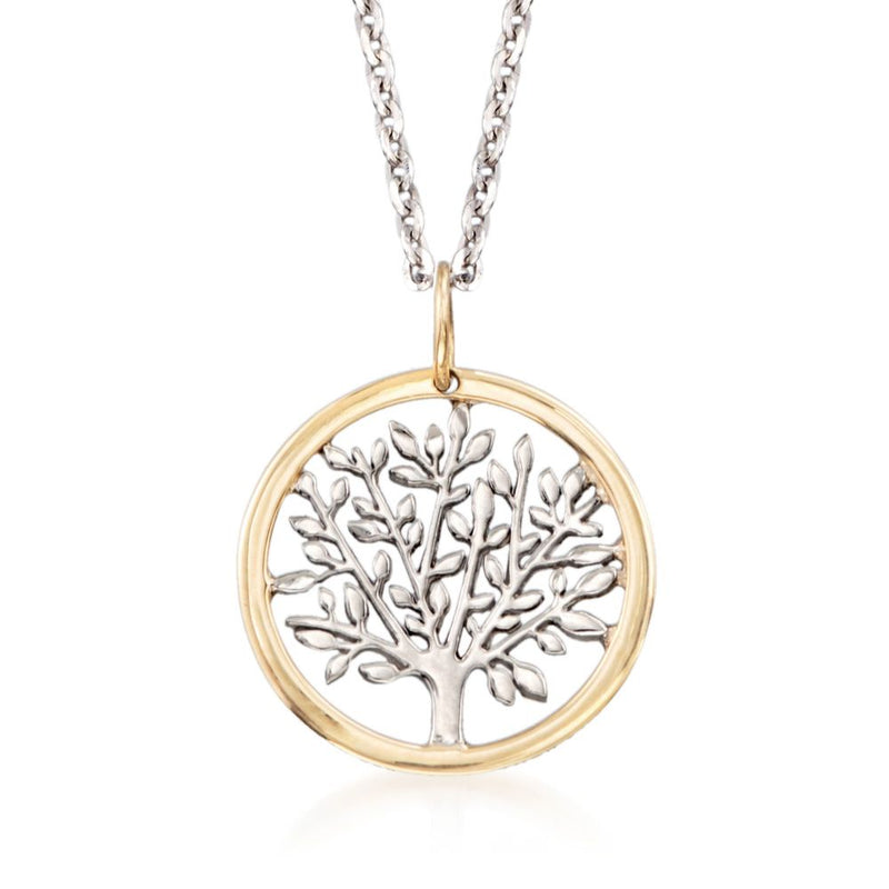 Gold Edge Praying to the Tree of Life Necklace in 18K Gold Plated, Necklace, Golden NYC Jewelry, Golden NYC Jewelry jewelryjewelry deals, swarovski crystal jewelry, groupon jewelry,, jewelry for mom,