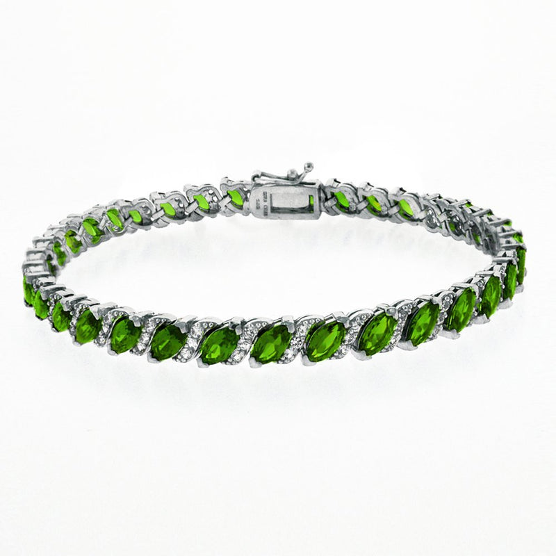 20.00 CT Genuine Emerald Vine Bracelet Embellished with Swarovski Crystals in 18K White Gold Plated, Bracelet, Golden NYC Jewelry, Golden NYC Jewelry  jewelryjewelry deals, swarovski crystal jewelry, groupon jewelry,, jewelry for mom,