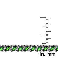 20.00 CT Genuine Emerald Vine Bracelet Embellished with Swarovski Crystals in 18K White Gold Plated, Bracelet, Golden NYC Jewelry, Golden NYC Jewelry jewelryjewelry deals, swarovski crystal jewelry, groupon jewelry,, jewelry for mom,