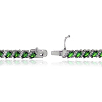 20.00 CT Genuine Emerald Vine Bracelet Embellished with Swarovski Crystals in 18K White Gold Plated, Bracelet, Golden NYC Jewelry, Golden NYC Jewelry jewelryjewelry deals, swarovski crystal jewelry, groupon jewelry,, jewelry for mom,