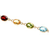 Simulated Multi Gemstone Rainbow Bracelet in 14K Gold