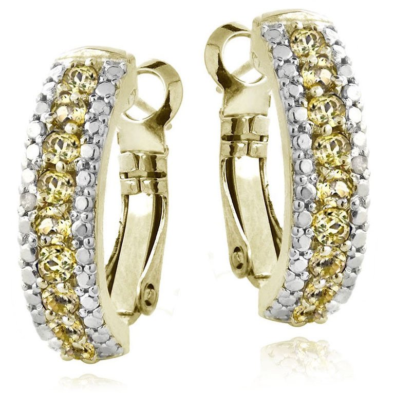 5.55 CTTW Gemstone Lining Earrings in 18K White Gold- Five Options, , Golden NYC Jewelry, Golden NYC Jewelry jewelryjewelry deals, swarovski crystal jewelry, groupon jewelry,, jewelry for mom,