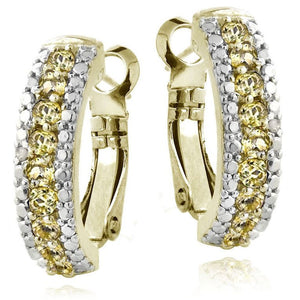 5.55 CTTW Gemstone Lining Earrings in 18K White Gold- Five Options, , Golden NYC Jewelry, Golden NYC Jewelry  jewelryjewelry deals, swarovski crystal jewelry, groupon jewelry,, jewelry for mom,