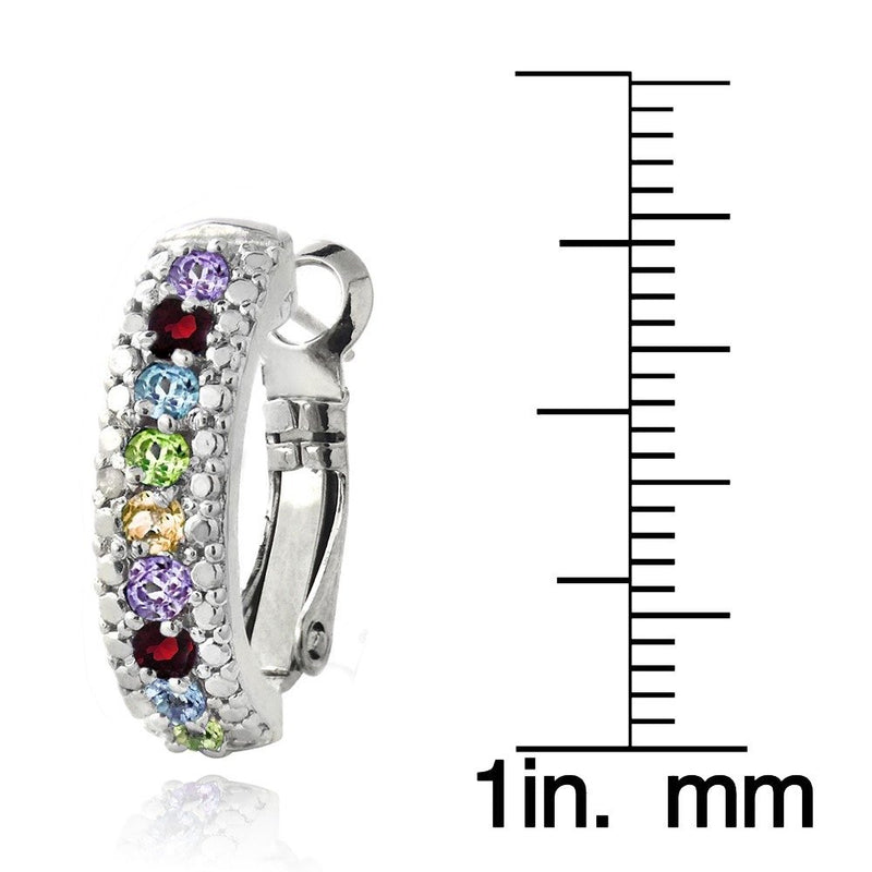 5.55 CTTW Gemstone Lining Earrings in 18K White Gold- Five Options, , Golden NYC Jewelry, Golden NYC Jewelry jewelryjewelry deals, swarovski crystal jewelry, groupon jewelry,, jewelry for mom,