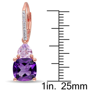 2.50 CT Genuine Amethyst Round Gemstone Drop Earring in 18K Rose Gold Plated, Earring, Golden NYC Jewelry, Golden NYC Jewelry  jewelryjewelry deals, swarovski crystal jewelry, groupon jewelry,, jewelry for mom,