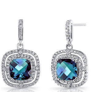 4.00 CT Aquamarine Pave Ecentric Drop Earringin 18K White Gold Plated, Earring, Golden NYC Jewelry, Golden NYC Jewelry  jewelryjewelry deals, swarovski crystal jewelry, groupon jewelry,, jewelry for mom,