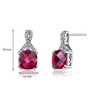 2.00 CT Pink Topaz Cushion Round Stud Earringin 18K White Gold Plated, Earring, Golden NYC Jewelry, Golden NYC Jewelry jewelryjewelry deals, swarovski crystal jewelry, groupon jewelry,, jewelry for mom,