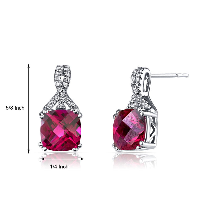 2.00 CT Pink Topaz Cushion Round Stud Earringin 18K White Gold Plated, Earring, Golden NYC Jewelry, Golden NYC Jewelry jewelryjewelry deals, swarovski crystal jewelry, groupon jewelry,, jewelry for mom,
