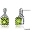 2.00 CT Cushion Cut Peridot Stud Earring in 18K White Gold Plated, Earring, Golden NYC Jewelry, Golden NYC Jewelry jewelryjewelry deals, swarovski crystal jewelry, groupon jewelry,, jewelry for mom,