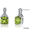 2.00 CT Cushion Cut Peridot Stud Earring in 18K White Gold Plated, Earring, Golden NYC Jewelry, Golden NYC Jewelry  jewelryjewelry deals, swarovski crystal jewelry, groupon jewelry,, jewelry for mom,
