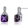 2.00 CT Cushion Cut Amethyst Stud Earring in 18K White Gold Plated, Earring, Golden NYC Jewelry, Golden NYC Jewelry jewelryjewelry deals, swarovski crystal jewelry, groupon jewelry,, jewelry for mom,