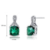 2.00 CT Cushion Cut Emerald Stud Earring in 18K White Gold Plated, Earring, Golden NYC Jewelry, Golden NYC Jewelry jewelryjewelry deals, swarovski crystal jewelry, groupon jewelry,, jewelry for mom,