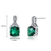 2.00 CT Cushion Cut Emerald Stud Earring in 18K White Gold Plated, Earring, Golden NYC Jewelry, Golden NYC Jewelry  jewelryjewelry deals, swarovski crystal jewelry, groupon jewelry,, jewelry for mom,
