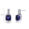 2.00 CT Cushion Cut Sapphire Stud Earring in 18K White Gold Plated, Earring, Golden NYC Jewelry, Golden NYC Jewelry  jewelryjewelry deals, swarovski crystal jewelry, groupon jewelry,, jewelry for mom,