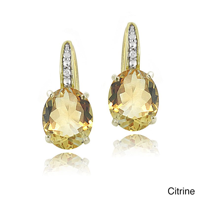 5.55 CTTW Oval Cut Gemstone Pave Lever back Earrings in 18K Gold, , Golden NYC Jewelry, Golden NYC Jewelry jewelryjewelry deals, swarovski crystal jewelry, groupon jewelry,, jewelry for mom,