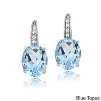 2.55 CTTW Blue Topaz Pave Hookback Earrings in 18K White Gold, , Golden NYC Jewelry, Golden NYC Jewelry jewelryjewelry deals, swarovski crystal jewelry, groupon jewelry,, jewelry for mom,